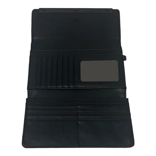 Steve Madden Women's Trifold Wallet - color: Black Logo Stamp