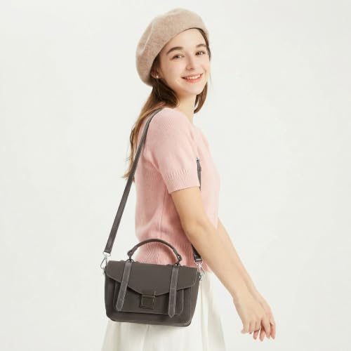 ALEX&MIA Women's Small Top-Handle Handbag – Mini Satchel, Versatile Crossbody & Shoulder Bag for Daily and Work Use - color: Coffee