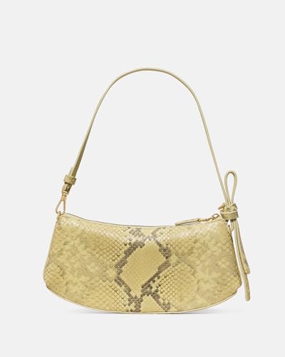 kate spade new york Loop Suede Pochette - color: Snake Embossed Pale Citron