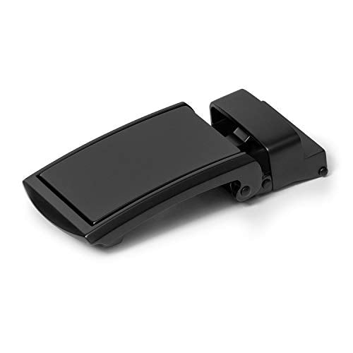 SlideBelts Men's Ratchet Belt - Custom Fit - color: Distressed Checkered Leather With Matte Black Buckle (Vegan)