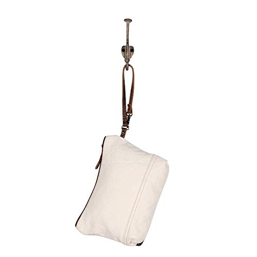 Myra Bag Sel De Mer Canvas Purses for Women - Canvas Tote Bag with Leather Strap, French Inspired Fabric Handbags for Women - style: Spunky Pouch