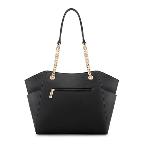Montana West Tote Bag for Women Chain Top-handle Handbags - color: M Black
