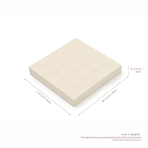 Oirlv Microfiber Jewelry Bead Display Tray Beige | Beige Microfiber Tray, 5.51"X5.51"X0.79" with Bead/ Jewelry Display Slots, Versatile For Various Small Jewelry Pieces - color: Beads Charms P13410
