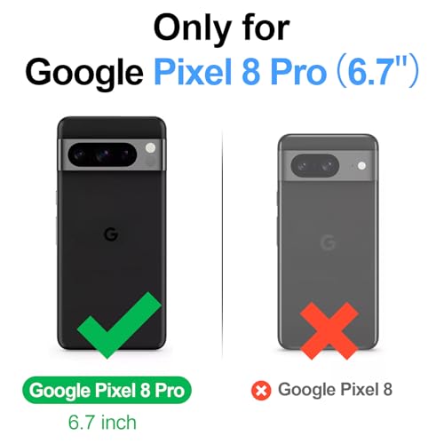 SkyEagle Compatible Magsafe 2 in 1 Detachable Google Pixel 8 Pro Wallet Case with Card Holder Women Men,Magnetic PU Leather RFID Blocking Flip Kickstand Credit Slots,for Pixel 8 Pro 6.7",Black - color: Black, size: Google Pixel 8 Pro 6.7"