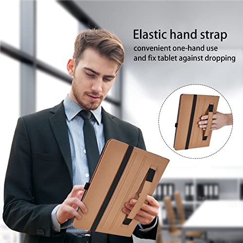 Case for Samsung Galaxy Tab A7 Lite 8.7 Inch 2021 (SM-T227/T225/T220) - PU Leather Business Flip Case with Hand Strap and Pocket, Black - color: Black, size: Samsung Galaxy Tab A7 Lite 8.7"