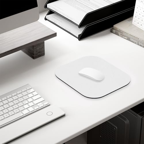 Hsurbtra Mouse Pad, Premium-Textured Small Square Mousepad 8 x 9 Inch Gray, Thick 3 mm Anti-Slip Waterproof Rubber Pretty Cute Computer Mat for Office Home Gaming Laptop Men Women Kids - color: Space Gray, size: R-Square (8" x 9")