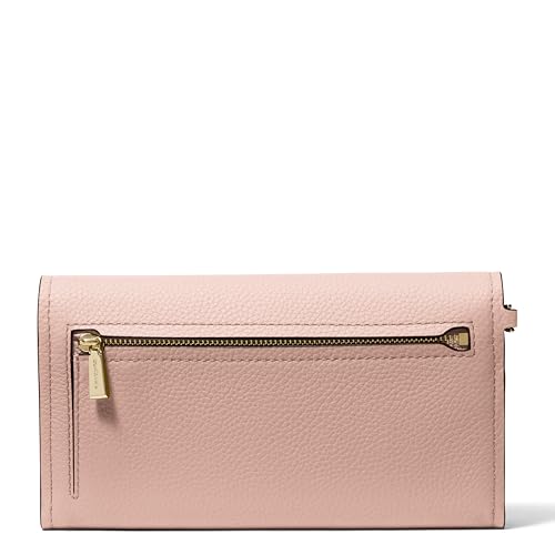 MICHAEL Michael Kors Jet Set Medium Flap Double Zip Wristlet - color: Gold-tone Hardware/Leather/Soft Pink