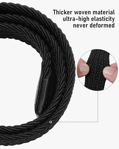 Kajeer Kids Belt for Boy Stretch Pin Buckle Elastic Woven Casual Toddler Youth Belt - color: Brown+hot Pink, size: M: Fits Waist 26"-32"