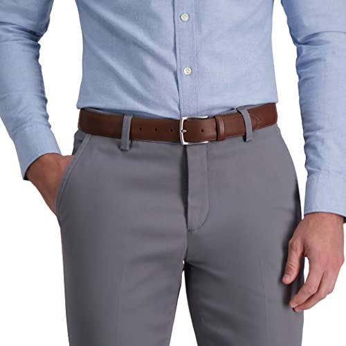 Dockers Men's Leather Casual Belt, Everyday Style (Regular and Big & Tall Sizing) - color: Brown Simple, size: X-Large (42-44)