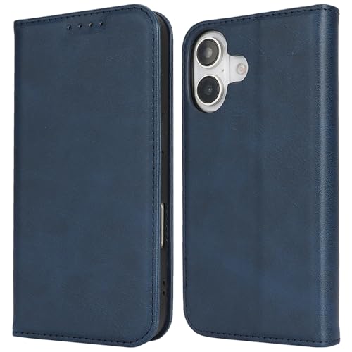 Wallet Case for iPhone 17,Flip Folio Purse with Card Holder,6.3",Navy Blue | Premium PU Leather, Flip Folio Purse Case, with Card Slot, Stand Holder,Magnetic Closure, TPU Shockproof Protective Case - color: Navy Blue, size: iPhone 17