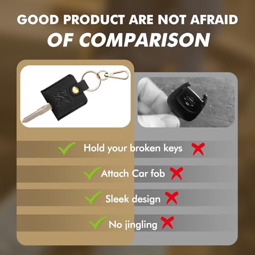 Car Key Cover, 2pcs Leather Key Sleeve, Broken Car Key Loop Replacement, Keychain for Women Men. - style: A