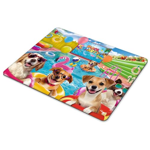 Puppy Party Mouse pad Customized Mousepad Non-Slip Rubber Base Mouse Pads for Computers Laptop Office Desk Accessories Mouse pad - color: Puppy party