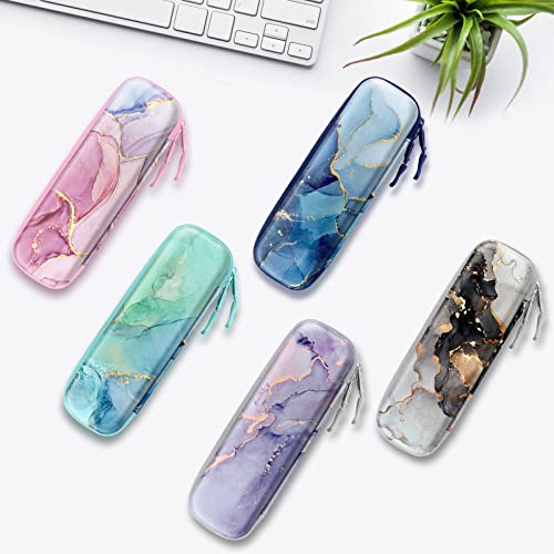 Fintie PU Leather Carrying Case for Apple Pencil Pro, USB-C/1st/2nd Gen - color: emerald marble