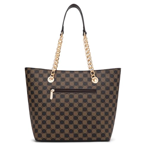 Montana West Tote Bag for Women Chain Top-handle Handbags - color: *Coffee