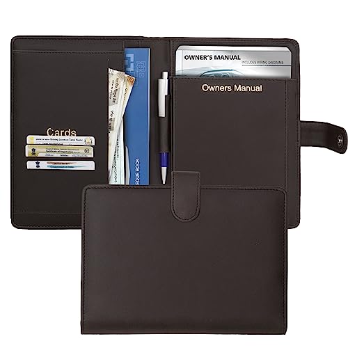 Storite Car Document Holder Owner Manual (Dark Brown)