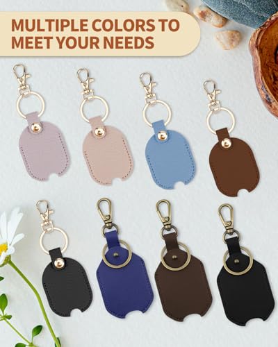 Leather Car Key Cover, Key Covers for Car Keys, Broken Key Protector with Iron Key Ring (Retro Black) - color: Big Black