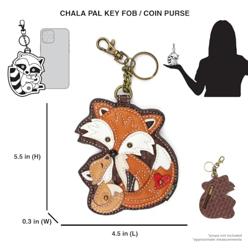 CHALA Woodland Collection Women's Decorative Key Fob/Coin Purse Accessory - Fox Family - style: Fox Family