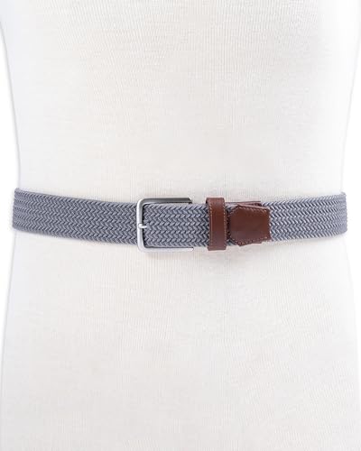 Dockers Men's 1 3/8 in. Stretch Fabric Braided Belt - color: Grey, size: Small (30-32)