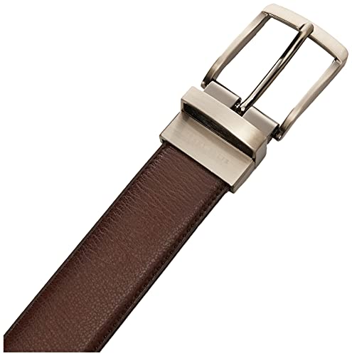 Perry Ellis Men's Burnished Edge Belt - color: Brown, size: 42