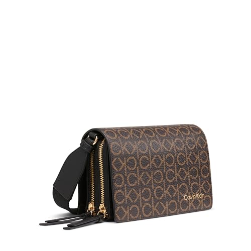Calvin Klein Women's Millie Camera Bag Crossbody Handbag - color: Brown/Khaki/Black