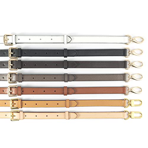 Genuine Leather Purse Strap Replacement Crossbody Handbag Long Adjustable - color: Brownish Grey