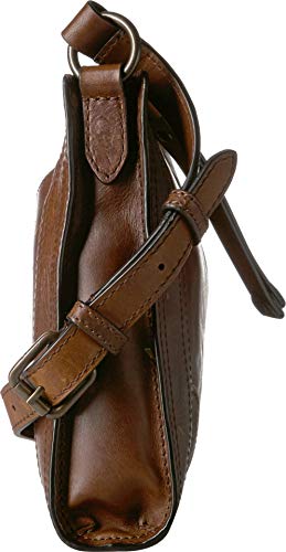 Frye Women's Melissa Zip Crossbody Bag, Stylish Handbag with Adjustable Strap & Pockets - color: Dark Brown Antique Pull Up