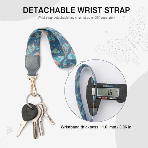 KITEVIUN Wristlet Wallets Clutch Purses for Women, Slim RFID Blocking Cell Phone Wallet Purse with Credit Card Holder - color: 03-blue