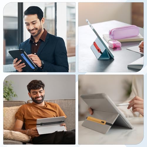 PATIKIL Stylus Holder for Tablet, Universal Pen Sleeve Retractable Stylus Pen Holder Elastic Pencil Pocket Case Protective Pouch for Tablet Case Notebook, Red - color: Red