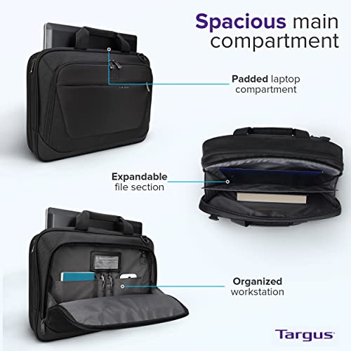 Targus CityLite Laptop Briefcase Shoulder Messenger Bag for 15.6-Inch Laptop, Black (TBT053US) - size: 15.6 inch