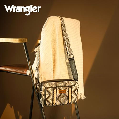 Wrangler Strap Western Purse Straps Replacement Crossbody Handbag Adjustable Aztec Wide Guitar Strap - color: Strap-angel Diamond Black