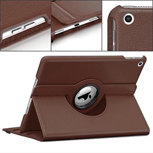 Case for iPad 9th Generation(2021)/ 2020 iPad 8th Generation/ 2019 iPad 7th Generation for 10.2 Inch iPad Case Covers, 360 Degree Rotating Protective iPad Case with Sleep Function (Brown) - color: Brown