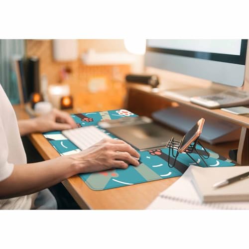 International Cat Day Desk Mat Large Mouse Pad Cute Cat Paw Flat Cartoon Friendship Full Extended Gaming Computer Keyboard Mousepad for Home,Office 35.4"X15.7" - color: International Cat Day
