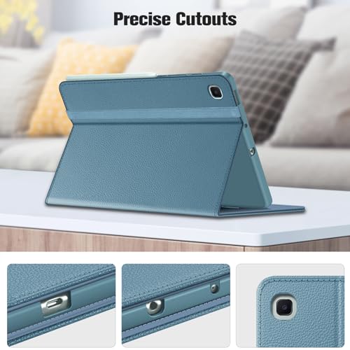 Fintie Multi-Angle Viewing Case for Samsung Galaxy Tab S6 Lite 10.4 Inch | Soft TPU Back Cover, Front Card Pocket, Drop Proof, S Pen Holder, Auto Wake/Sleep, Ocean Blue - color: Ocean Blue