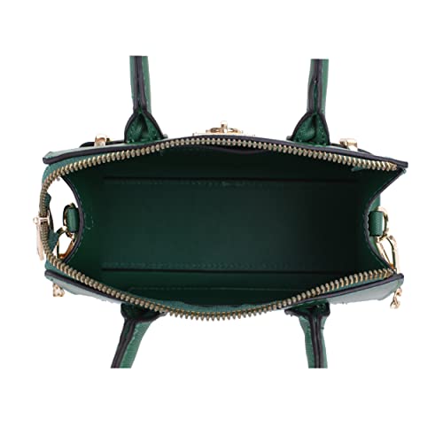 Women's Evening Bag Party Clutches Mini Satchel Purses Cocktail Prom Handbags with Chain and Lock - color: Kelly Green