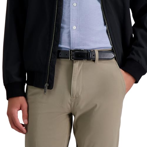 Dockers Men's Leather Dress Belt - color: Deep Black, size: 2X (46-48)