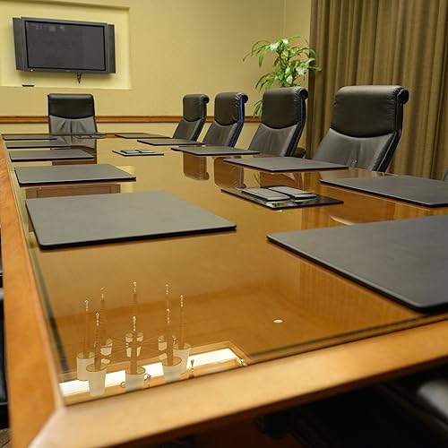 Dacasso Leatherette Conference Pads - color: Black, size: 20" x 16"