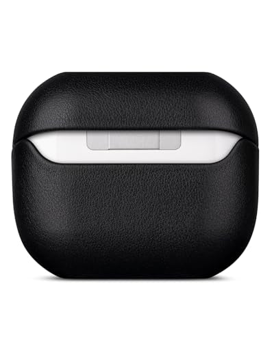 LOPIE Leather Case for Samsung Galaxy Buds 3 / Buds3 Pro/Samsung Buds 3 FE Case Cover with Lanyard - Made of Full Grain Leather - Handmade Drop Protection Hard Shell Cover - Black - color: Black, size: Top Grain Leather