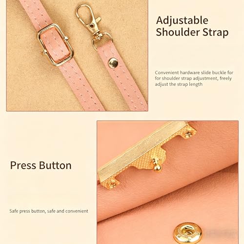 Touchscreen Phone Crossbody Bags for Women,Anti-Theft PU Leather Messenger Bag,RFID Blocking Small Mobile Phone Purse Wallet - color: Brown
