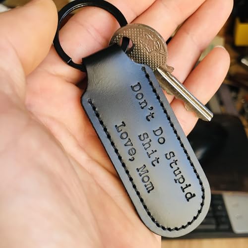 Funny Keychain for Nephew Niece From Aunt Don't Do Stupid Sh*t Love Auntie Leather Key chain Christmas Birthday Gift - style: Love Mom