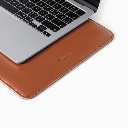 Comfyable Laptop Sleeve 13 Inch Precisely Compatible with MacBook Air M5 2026 & MacBook Pro/Neo A18, Faux Leather Cover Case, Brown - color: Brown, size: For 13" MacBook Pro & Air & Neo