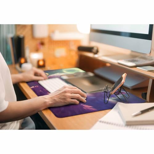 Fantasy Cat Mouse Pad Magical White Cat Animal Pet Blue Eyes XL Gaming Mouse Keyboart Mat for Desk,Computer,Office,Home 35.4"X15.7" - color: Fantasy cat