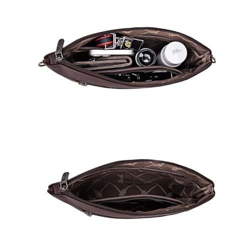 Wrangler Western Cowhide Crossbody Bags for Women Clutch Wristlet Purse - color: Pattern-coffee