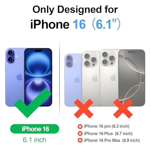 Antsturdy for iPhone 16 Phone Wallet Case Women,Dark Blue | RFID Blocking,with Credit Card Holder Slots,PU Leather Purse,Zipper Pocket,Wrist Strap Kickstand,Flip Folio Cover for Men - color: A-Dark Blue