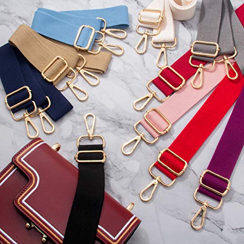 DEVPSISR Wide Shoulder Purse Strap Replacement Adjustable Belt Canvas Bag Crossbody Handbag - color: Red