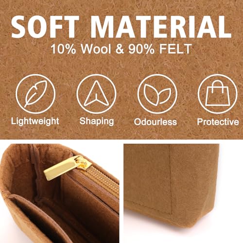 2Sets Shoulder Strap for Longchamp Bag Women, Purse Organizer, No-Punch Length Adjustable Leather Replacement Strap - color: 1.2cm Khaki
