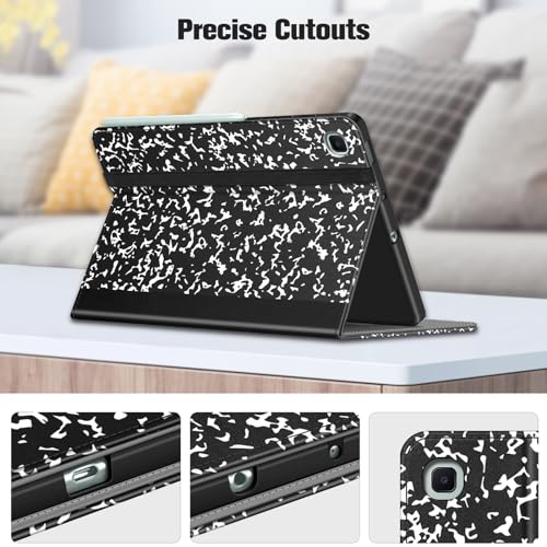 Fintie Multi-Angle Viewing Case for Samsung Galaxy Tab S6 Lite 10.4 Inch | Soft TPU Back Cover, Front Card Pocket, Drop Proof, S Pen Holder, Auto Wake/Sleep, Composition - color: composition