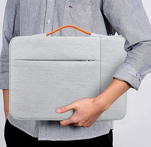Lacdo 360° Protective 14 Inch Laptop Sleeve Case for HP Lenovo Dell ASUS Acer Chromebook 14 / HP Stream 14 / Dell Inspiron 14 / Lenovo IdeaPad 14 / Acer Spin 3 / ASUS ZenBook 14 Computer Bag, Gray - color: Gray, size: 14 Inch