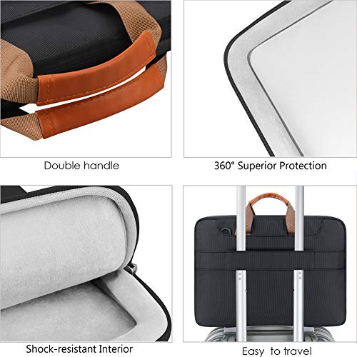 Lacdo 360° Protective Laptop Shoulder Bag, 16 inch Computer Bag for 16 inch MacBook Pro M5 Pro/Max A3428 A3429 (2026), M4/M3/M2/M1 Pro Max A3403 A3186 A2991 A2780 A2485 2024-2019 Messenger Bag, Black - color: Black, size: 16 Inch New MacBook Pro