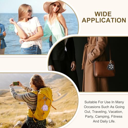 PATIKIL Mini Backpack Keychain for Women, Creative Cute Flower Rhinestone Pendant Bag PU Leather Keyrings for Makeup Key Card Data Cable Organizer Zipper Pouch, Black - color: Black