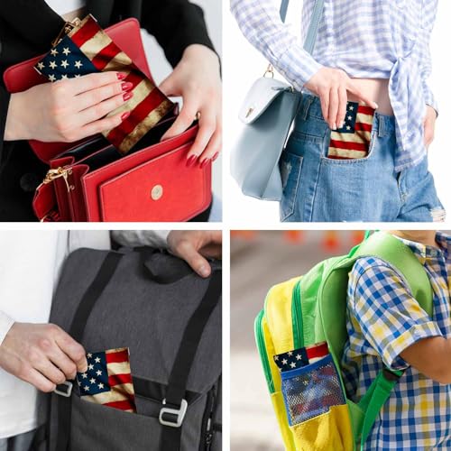 Dragonfly Glasses Case Lightweight Glasses Cases PU Sunglass Organizer Eyeglasses Case Glasses Cases For Men Women - color: American Flag